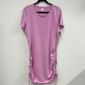 PINK Victoria's Secret Light Pink Ruched Mini Dress xxl